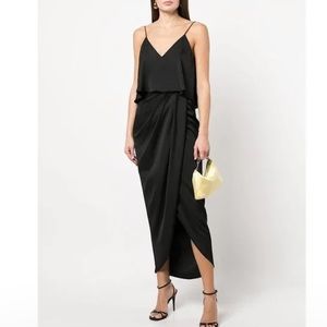 🌟NEW Shona Joy Luxe Frill cocktail dress black onyx size 10